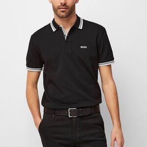 Hugo Boss Paddy Short Sleeve Black Polo Shirt Small